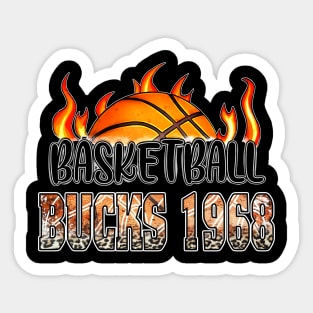 Classic Basketball Design Bucks Personalized Proud Name Sticker